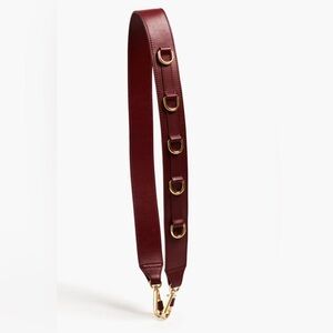Authentic CHLOÉ Ring-embellished Leather Red Bag Strap